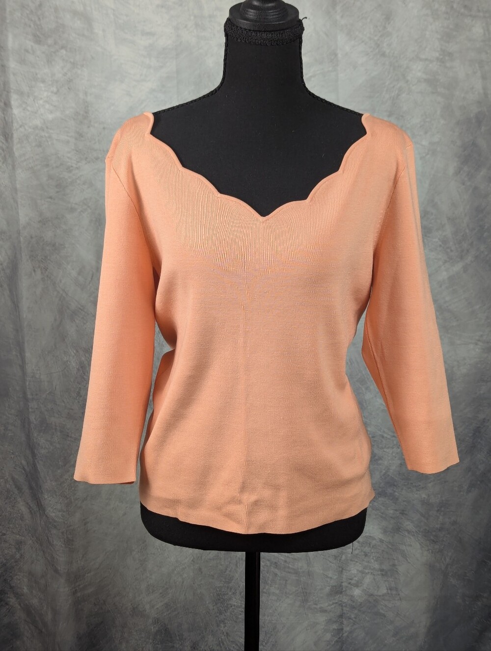 Dana Buchman Silk Blend Peach Blouse